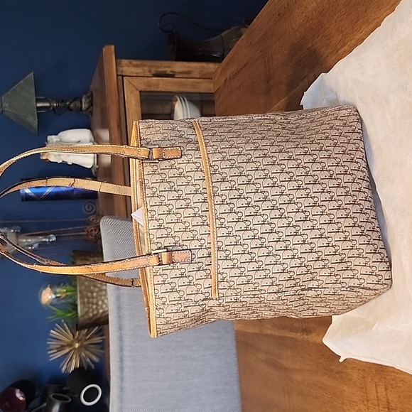 CHRISTIAN DIOR DIORISSIMO TROTTER VINTAGE TOTE WITH UNBRANDED DUST BAG 9… - Picture 1 of 16